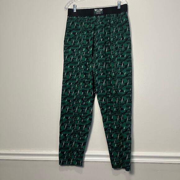 NFL NEW YORK JETS Lighting Print VTG 90s Parachute Pants Size XL Green - Picture 1 of 12